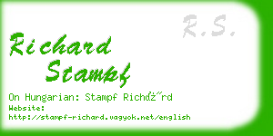 richard stampf business card